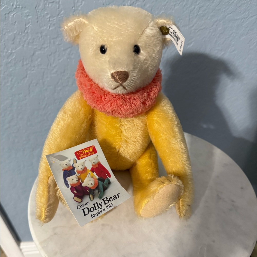Yellow Mohair Steiff Dolly Circus Teddy Bear